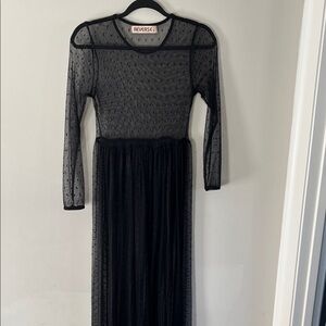 Reverse Black Sheer Mesh Dress